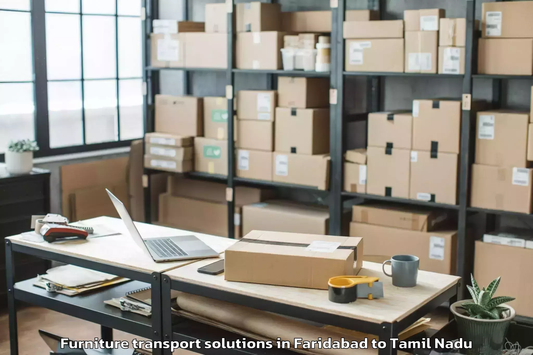 Professional Faridabad to Vettavalam Furniture Transport Solutions